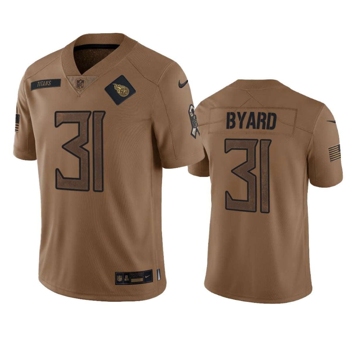 Kevin Byard Tennessee Titans brown Salute To Service jersey