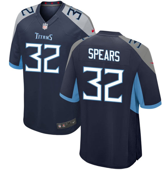 Tyjae Spears Tennessee Titans navy Game jersey