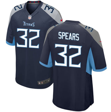 Tyjae Spears Tennessee Titans navy Game jersey