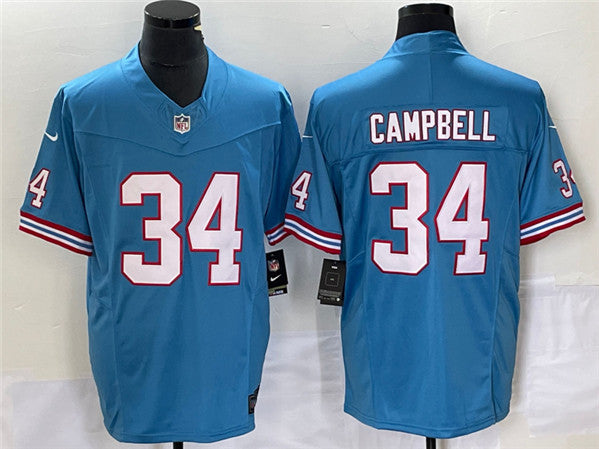 Earl Campbell Tennessee Titans blue FUSE jersey