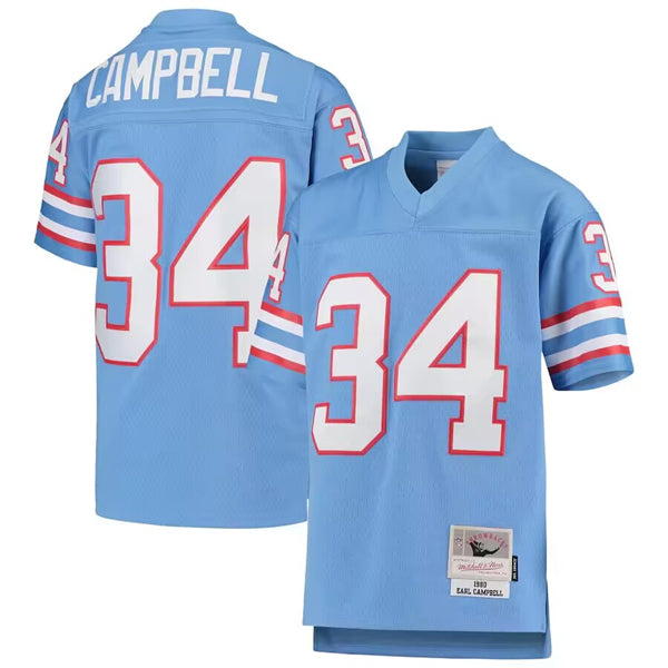 Earl Campbell Tennessee Titans blue Classic jersey