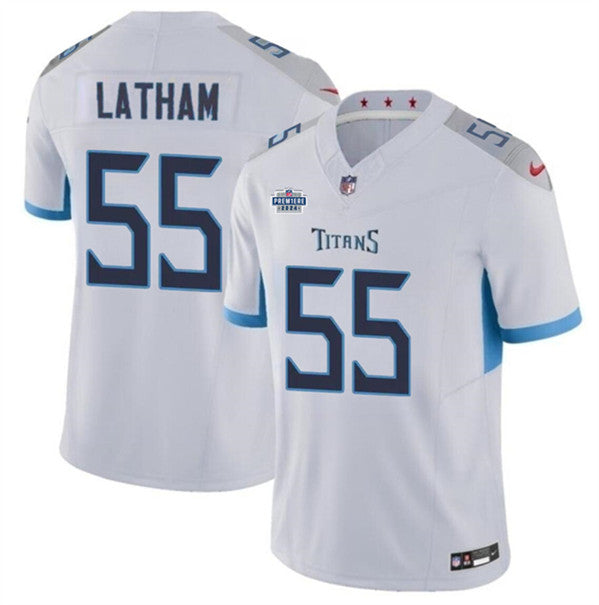 JC Latham Tennessee Titans white FUSE jersey