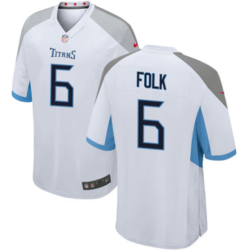 Nick Folk Tennessee Titans white Game jersey