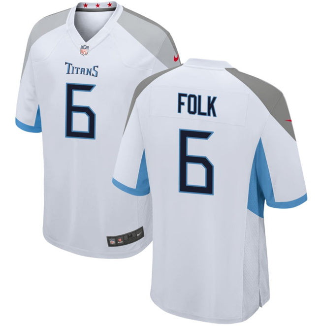 Nick Folk Tennessee Titans white Game jersey