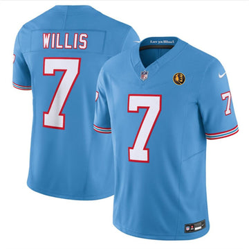 Malik Willis Tennessee Titans blue FUSE jersey