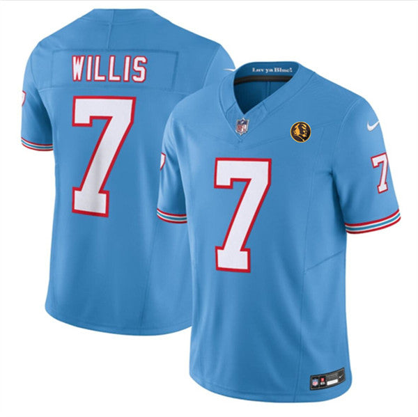 Malik Willis Tennessee Titans blue FUSE jersey