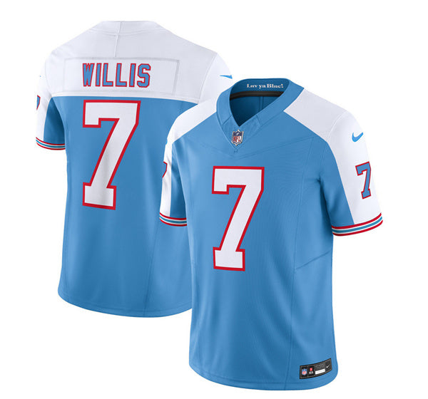Malik Willis Tennessee Titans blue-white FUSE jersey