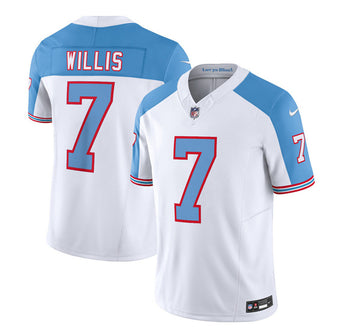 Malik Willis Tennessee Titans white-blue FUSE jersey