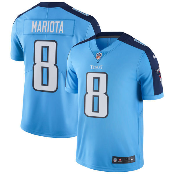 Marcus Mariota Tennessee Titans blue jersey