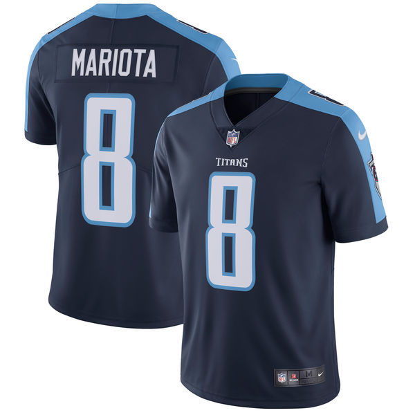 Marcus Mariota Tennessee Titans navy jersey