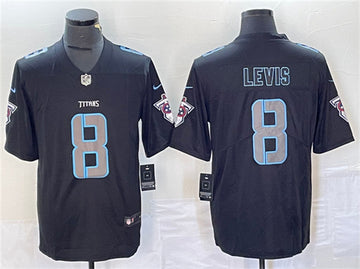 Will Levis Tennessee Titans black jersey