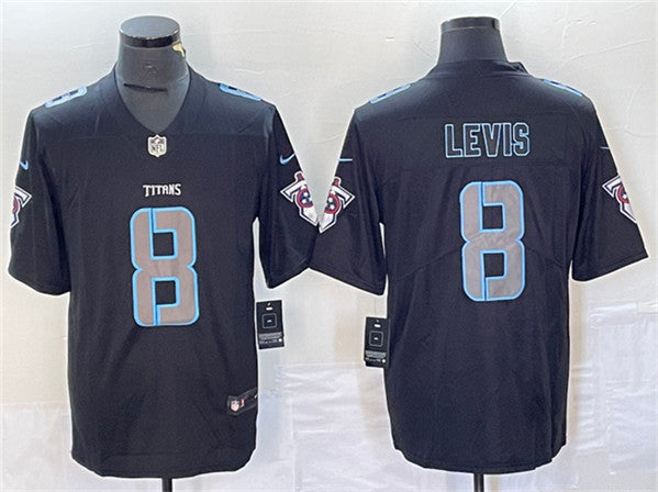 Will Levis Tennessee Titans black jersey