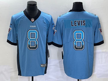 Will Levis Tennessee Titans blue Color Rush jersey