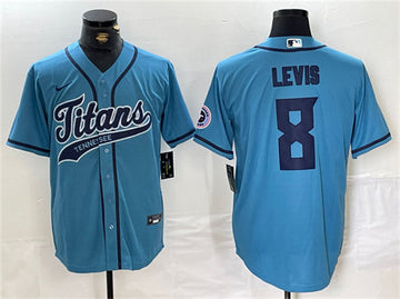Will Levis Tennessee Titans blue jersey