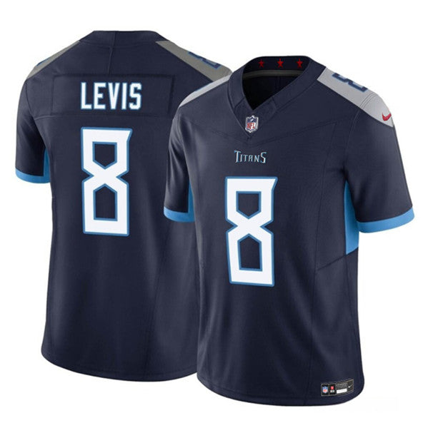 Will Levis Tennessee Titans navy FUSE jersey
