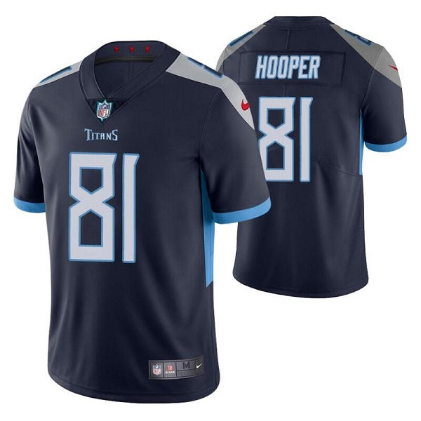 Austin Hooper Tennessee Titans navy jersey