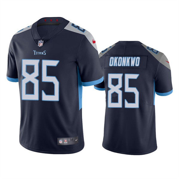 Chig Okonkwo Tennessee Titans navy jersey