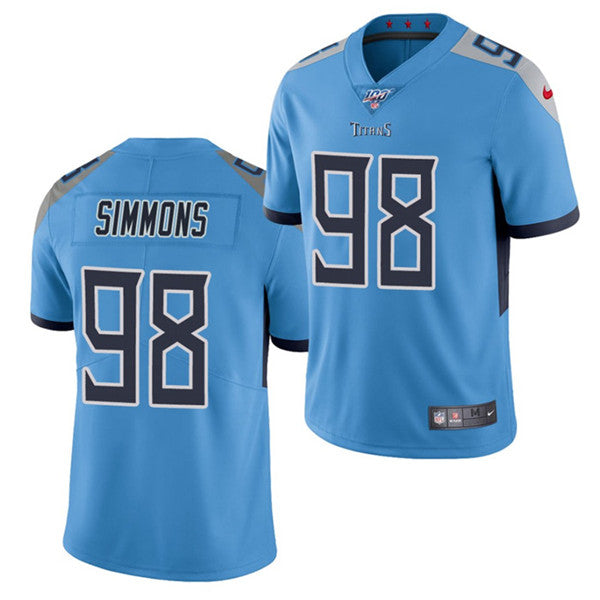 Jeffery Simmons Tennessee Titans blue jersey