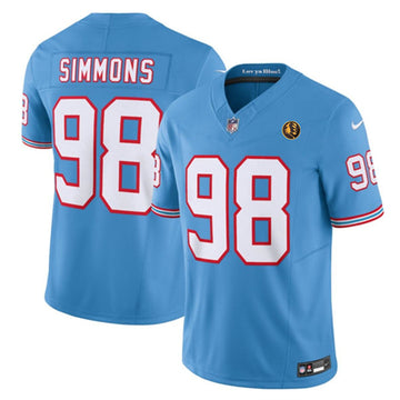 Jeffery Simmons Tennessee Titans blue FUSE jersey