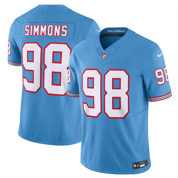 Jeffery Simmons Tennessee Titans blue FUSE jersey