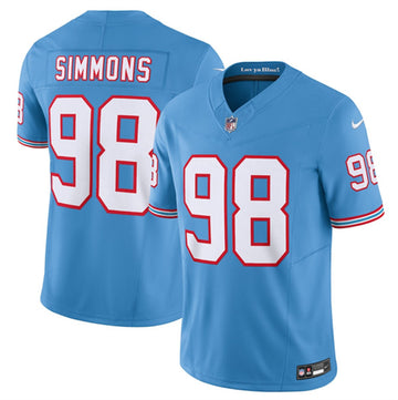 Jeffery Simmons Tennessee Titans blue FUSE jersey