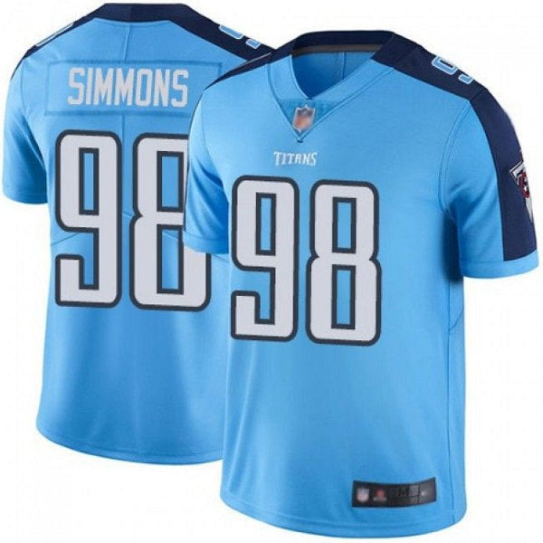 Jeffery Simmons Tennessee Titans blue jersey