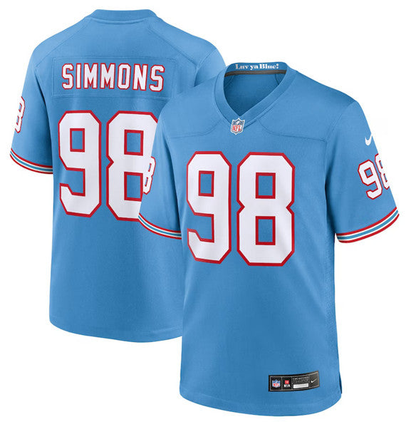 Jeffery Simmons Tennessee Titans blue Game jersey
