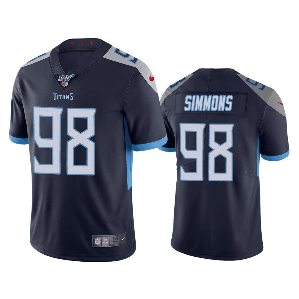Jeffery Simmons Tennessee Titans navy jersey