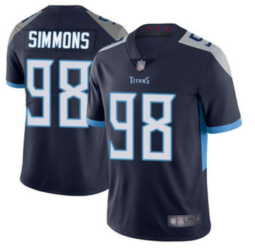 Jeffery Simmons Tennessee Titans navy jersey