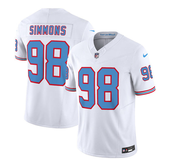 Jeffery Simmons Tennessee Titans white FUSE jersey