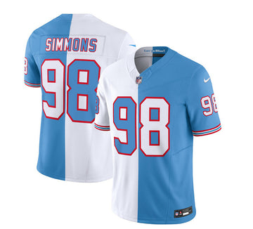Jeffery Simmons Tennessee Titans white-blue FUSE jersey