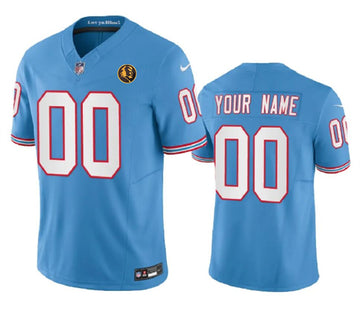 Custom Tennessee Titans blue FUSE jersey