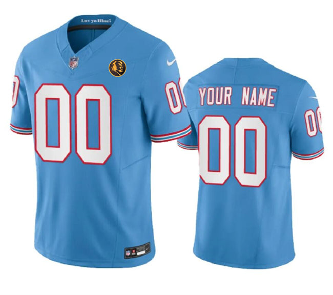 Custom Tennessee Titans blue FUSE jersey