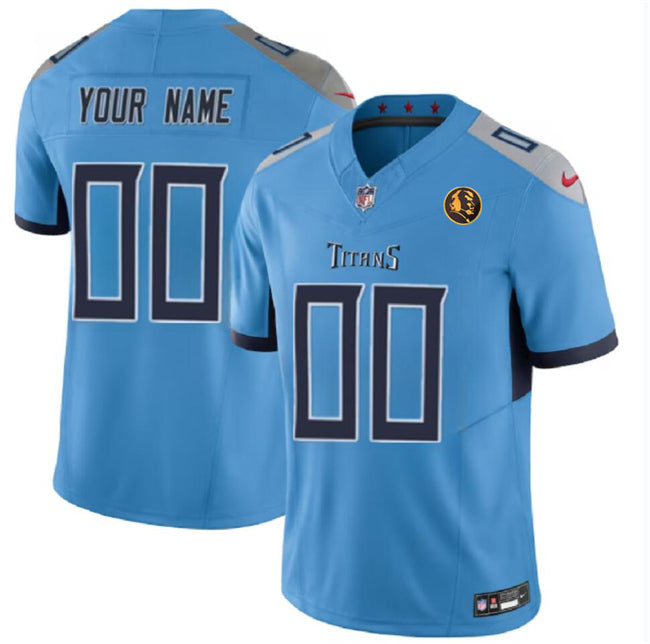 Custom Tennessee Titans blue FUSE jersey