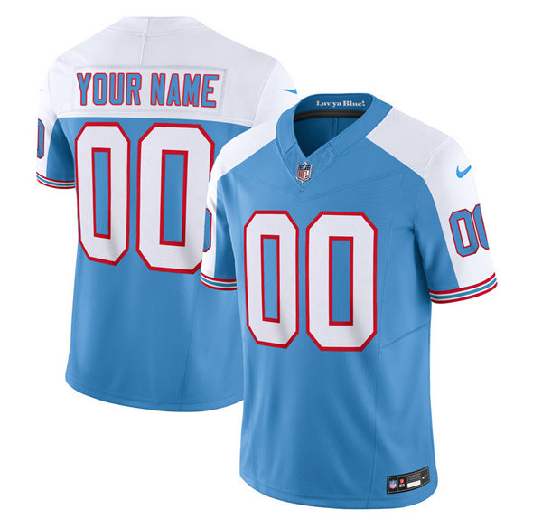 Custom Tennessee Titans blue-white FUSE jersey