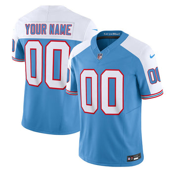 Custom Tennessee Titans blue-white FUSE jersey