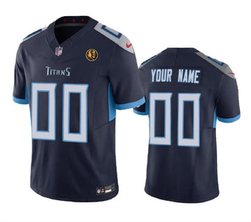 Custom Tennessee Titans navy FUSE jersey