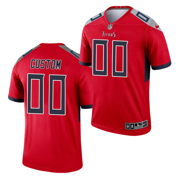 Custom Tennessee Titans red Inverted Legend jersey