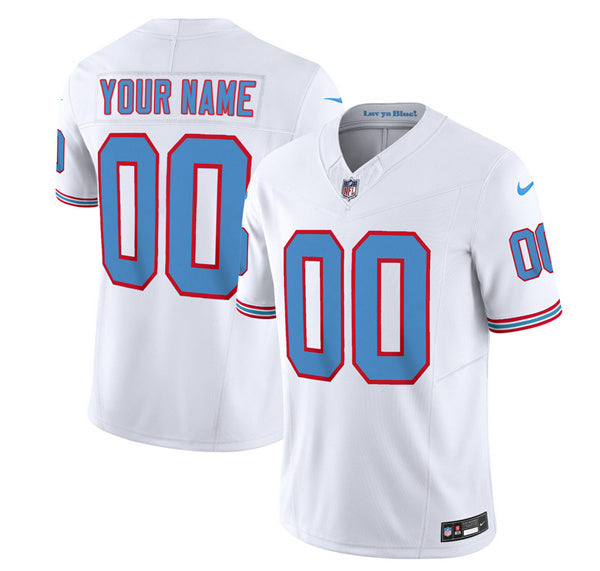Custom Tennessee Titans white FUSE jersey