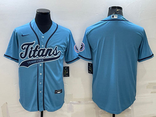 Custom Tennessee Titans blue jersey