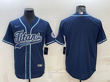 Custom Tennessee Titans navy jersey