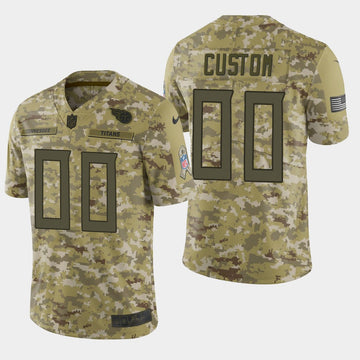 Custom Tennessee Titans camo Salute To Service jersey