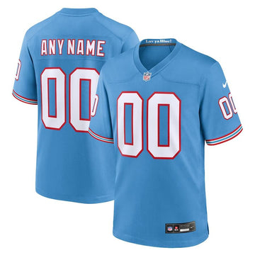 Custom Tennessee Titans blue Game jersey