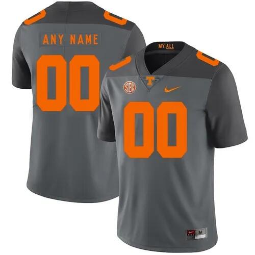 Custom Tennessee Volunteers gray jersey