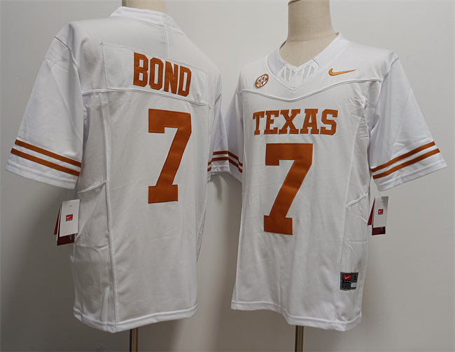 Isaiah Bond Texas Longhorns white FUSE jersey