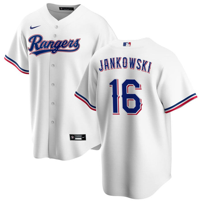 Travis Jankowski Texas Rangers white jersey