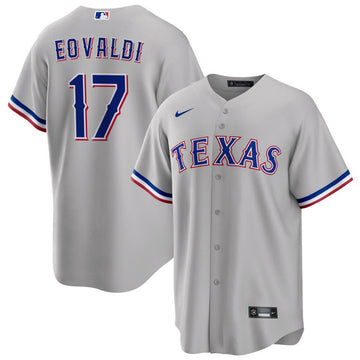 Nathan Eovaldi Texas Rangers gray jersey