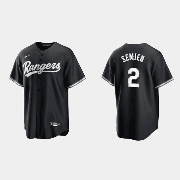Marcus Semien Texas Rangers black jersey