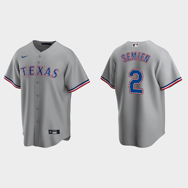 Marcus Semien Texas Rangers gray jersey