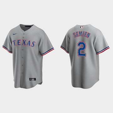 Marcus Semien Texas Rangers gray jersey